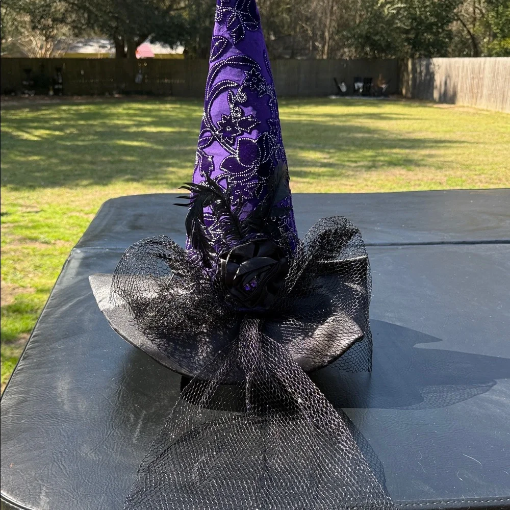 Pier One Purple and Black Witch Hat for Halloween Parties